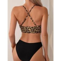 Bikini de mujer con estampado de leopardo, traje de baño sexy individual, conjunto de dos piezas - details 2