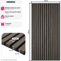 Panel de Pared Aislante de Sonido 2pcs Aparente Madera Gris de Oak Muebles y Organización - details 1
