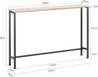 Mesa de Entrada Recibidor Mesa de Consola MDF y Hierro 120 x 80 x 20 cm FSB19-XL-N ES - details 20