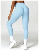 Pantalones de Yoga de cintura alta para mujer, mallas deportivas sin costuras para gimnasio, entrenamiento, barriga, correr - details 18