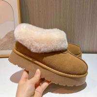 Botas de tobillo de lana auténtica para mujer, botines de piel auténtica con forro inferior grueso para nieve, informales, a la moda, novedad de invierno - details 5