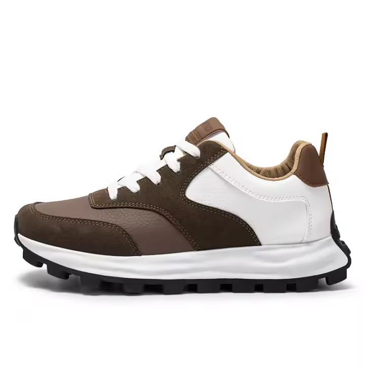 Zapatos Forrest Gump, cuero con bloques de color, zapatos de papá, suelas de plataforma modernas para hombre, zapatos que se disuelven, zapatos deportivos casuales transpirables - 1