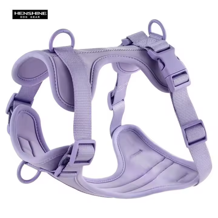 Correa Doble de PVC, commode juego de arnés para Perros transpirable, Collares, arneses y Correas estables para el pecho - 1