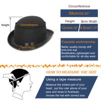 Halloween Men Women Magician Hats Cap Gentleman Jazz Hat Top Hat Black Red Party Bowler Hat - details 3