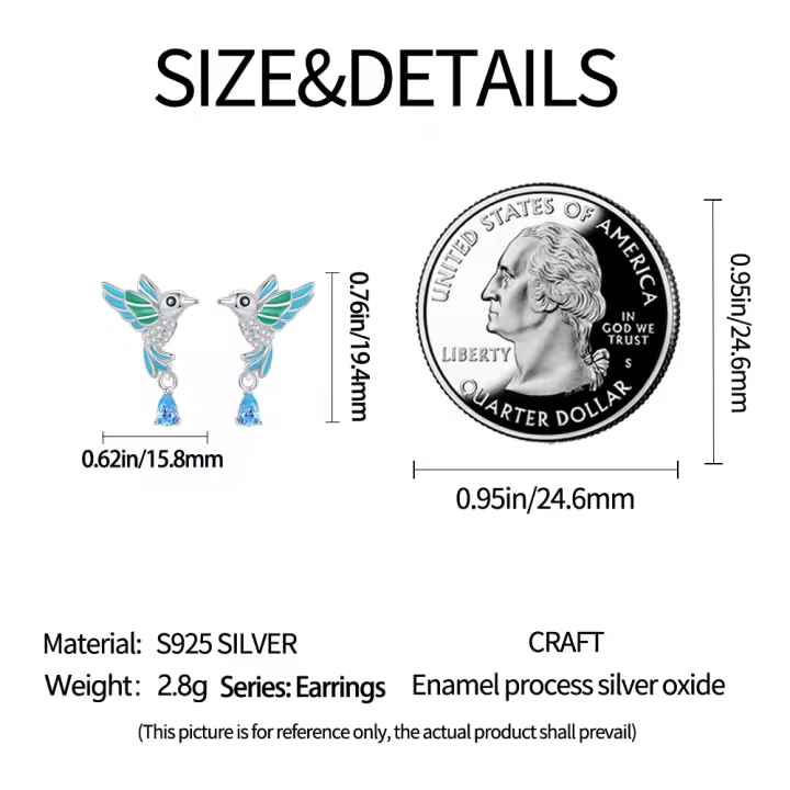 2023 100% plata esterlina 925 Amuletos pendientes de aro para las mujeres cubic ZIRCON Océano series oído studs cumpleaños elegante joyería regentos - 1