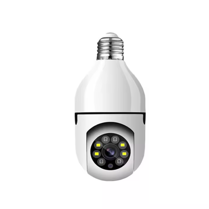 Bombilla de vigilancia a todo Color, visión nocturna, seguimiento humano automático, Zoom, Monitor de seguridad interior, cámara Wifi, Hogar Inteligente - 1
