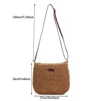 Bolsa de hombro tejida de palmera, moda de verano para mujeres - details 23