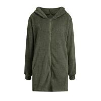 Chaqueta con cremallera y capucha de manga larga para mujer, nueva, holgada, de felpa, de invierno - details 7