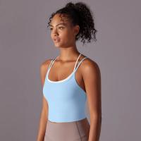 Ropa interior deportiva de realce para mujer, sujetador de Yoga para Fitness, gimnasio, entrenamiento, correr, camiseta sin mang - details 3