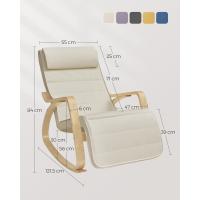 Reposapiés Ajustable en 5 Posiciones, Máx. Carga de 150 kg, Dormitorio,10M - details 6