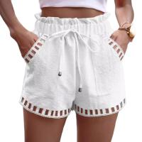 Pantalones cortos deportivos para mujer, Shorts de pierna ancha con cordón, elásticos, holgados, informales, para correr, Verano - details 0