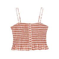 TRAFZA-traje a cuadros para mujer, elegante traje sin mangas con botones decorativos, chaleco con tirantes elegante + falda acampanada de cintura alta - details 4