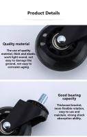 Ruedas Universales Ligeras de PU 5 Packs 2.5 Pulgadas Ideal para Carritos de Hogar Hechas en China - details 2