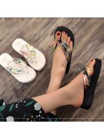 Zapatillas de moda Retro para mujer, chanclas informales de verano, Sandalias planas de playa, zapatillas planas de Punta abierta para mujer - details 6