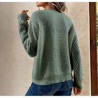 Otoño Invierno suéteres con cuello en v para mujer suéter de punto casual jerseys prendas de punto para mujer - details 2