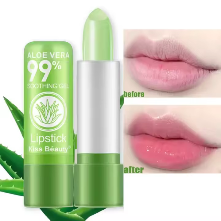 Labial de Aloe Vera de Color Cambiante Duradero, Hidratante, Resistente al Desvanecimiento - 1