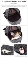Mochila de gran capacidad para mujer, mochila pequeña versátil de cuero suave impermeable, bolsa de viaje al aire libre - details 4