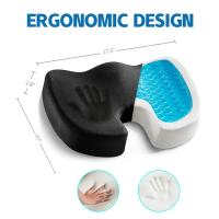 Cojín de Asiento en Forma de U de Espuma de Memoria Gel para Masaje de Coche y Oficina Alivio del Dolor en la Espalda y Cola - details 0
