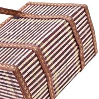 Cesta de bambú de mano de estilo Pastoral, plegable con tapa, cesto de Picnic rectangular, cesta tejida a mano, cesta de Picnic al aire libre - details 9