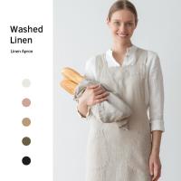 Delantal de cocina transpirable de estilo japonés con bolsillos, vestido largo sin mangas, delantal de trabajo de jardinería de Color sólido, Chef - details 24