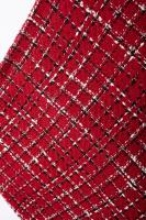 Abrigo de Moda de Otoño para Mujer Cuello Cerrado, Manga Larga, Textura a Cuadros Rojo, Abrigo Exterior Delgado con Bolsillos de Abrigo de Viento y Lluvia - details 16