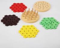 Children Wooden Puzzle Toys hand-eye coordination Thought Cell Pairing Game Kids Intelligence Development Early Educational Toys - details 2