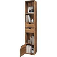 Estantería para Libros de Pie, Librería Vertical con 3 Compartimentos Abiertos, 2 Cajones y 1 Armario, Libreria Blanca de Almacenaje para Oficina, Salón, Dormitorio, Cocina, 30x24x158cm - details 17