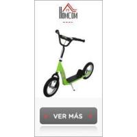 Scooter Patinete para Niños Mayores de 5 Años con 2 Neumáticos de Caucho Inflable con Doble Freno Manillar Ajustable en Altura Soporte 100 kg 135x58x88-94 cm Azul - details 9