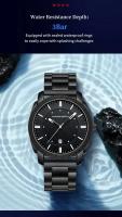 Reloj de Cuarzo de Lujo para Hombres Automático Correa de Cuero Impermeable Estilo de Negocios - details 6