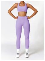 Mallas de Yoga para mujer, pantalones deportivos sin costuras de cintura alta, con realce de caderas, para entrenamiento y correr - details 13