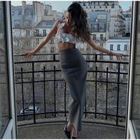 OUWU- Elegantes tirantes cortos y finos con flores 3D para mujer, tubo sin mangas con diseño sin espalda, tops de playa de moda para mujer - details 11