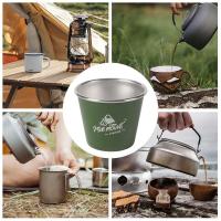 Acampada portátil de acero inoxidable, picnic, café, té, vino, taza de agua al aire libre, taza ligera de villa para cocinar apilable - details 8