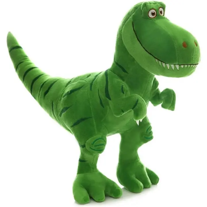 Juguete de peluche de dinosaurio, tiranosaurio verde t-rex de 11 pulgadas, cojín de almohada súper suave y lindo, 11 pulgadas - 1