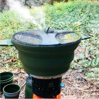 Hervidor de silicona para exteriores, utensilios de cocina plegables portátiles para picnic, olla resistente al calor, equipo fresco para acampar - details 8