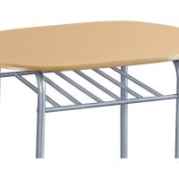 Conjunto de Muebles de Cocina de 3 Piezas con 2 Sillas de Comedor y Estante para Vino de Madera - details 6