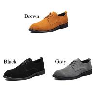 Zapatos de vestir de ante para hombre, zapatos Oxford formales con cordones, cómodos y suaves - details 0