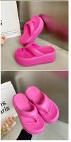 Chanclas de plataforma EVA para mujer, Sandalias de tacón cómodas, informales, para la playa, novedad de verano, 2023 - details 10