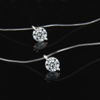 Collar en plata de ley 925 en 8 mm en circonita cúbica para mujeres y niñas, collar en cadencia clavo invisible - details 6