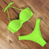 Bañador brasileño Sexy para mujer, conjunto de Bikini con sujetador de realce, traje de baño de dos piezas, ropa de playa de cintura baja, bañador de leopardo - details 26