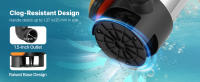 Bomba Sumergible SucceBuy de 710W, Caudal de 20000 L/H, Diseño de Acero Inoxidable con Interruptor de Flotador Automático, Cable Extendido, Elevación Máxima de 9M, Ideal para Piscinas, Jardines, Estanques y Espacios Inundados - details 2