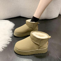 Botas de nieve de suela gruesa para mujer, zapatos de lana de piel de oveja auténtica, con plataforma de lujo, novedad de invierno, 2023 - details 3
