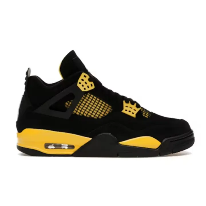 Zapatillas de Baloncesto Retro 4 4s Zapatillas de Correr al Aire Libre Casuales para Hombres y Mujeres Tela y Suela de Plástico Zapatos Deportivos en Cuero - 1