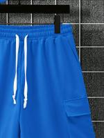 Conjunto Deportivo Casual para Hombres de Poliéster Camiseta con Pelo y Shorts de Cinturón con Bolsillos Perfecto para el Verano Lavable en Máquina - details 29