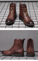 Botas de cuero de felpa para hombre, botines impermeables, estilo italiano, Chelsea, alta calidad - details 10