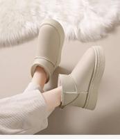 Zapatos de algodón para mujer, botas de nieve, zapatos informales, zapatos de alta calidad con terciopelo, botas cortas cálidas, botas desnudas de suela gruesa de un solo paso, novedad de 2024 - details 16