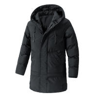 Parkas con bolsillos grandes para hombre, ropa de algodón cálida, abrigos de ocio con capucha de longitud media, moda de invierno, novedad de 2024 - details 5