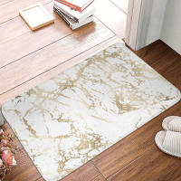Alfombra de Baño en Mármol Dorado y Blanco Suave y Antideslizante para Interior y Exterior Alfombra Absorbente Personalizada para Decoración del Hogar - details 0