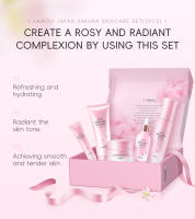 Set para el cuidado de la piel - JAPÓN SAKURA, Conjunto de Regalo para el Cuidado de la Piel para Mujer, Kit de 5 Piezas, Limpiador Facial, Tónico, Suero, Crema para Ojos, Crema Facial, para Mujeres Esposa Mamá - details 3