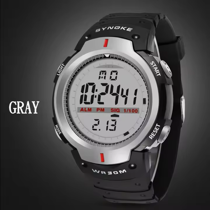 Relojes SYNOKE para Hombre, reloj Digital LED electrónico resistente al agua hasta 30M, Relojes deportivos para exteriores para Hombre, cronómetro, Relojes para Hombre - 1