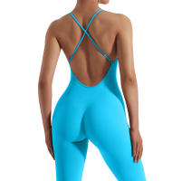 Mono ajustado para mujer, mono deportivo informal para todas las estaciones, ropa deportiva ajustada sin mangas, mono todo en uno, ropa para mujer - details 21